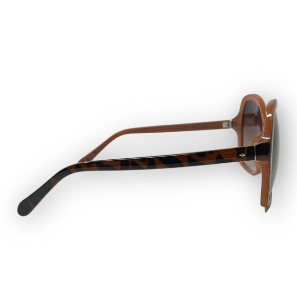 Fossil Butterfly Oversized Sunglasses Tortoise Shell Classic Brown Gradient Lens - Picture 8 of 10